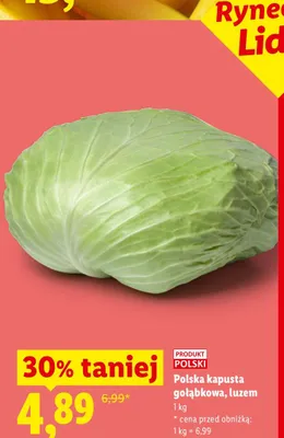 Kapusta gołąbkowa luzem polska promocja w Lidl