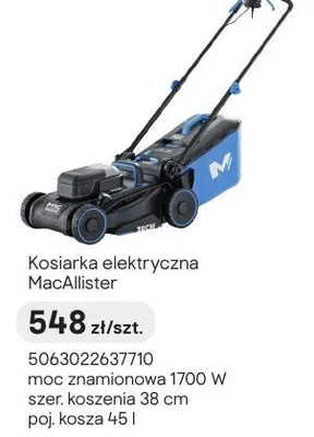 Kosiarka elektryczna MacAllister promocja w Castorama