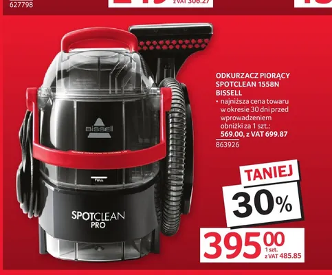 Odkurzacz piorący SpotClean 1558N Bissell promocja w Selgros