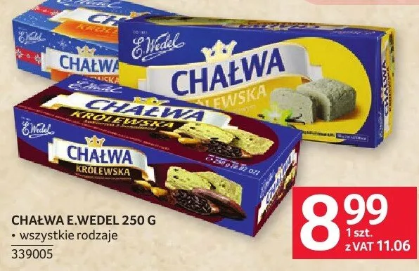 Chałwa E.Wedel 250 g wszystkie rodzaje promocja w Selgros