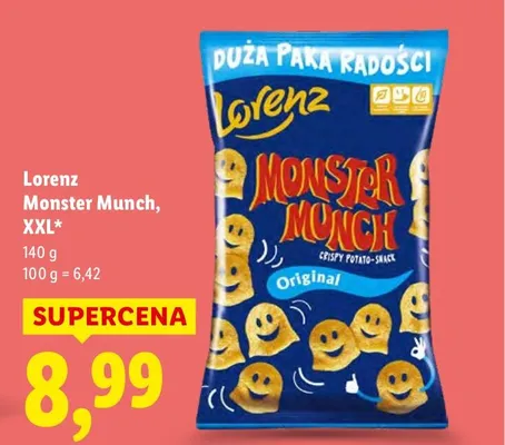 Chrupki Monster Munch, XXL promocja w Lidl