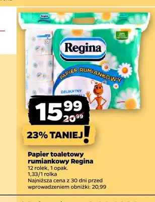 Papier toaletowy rumiankowy Regina 12-pak promocja w Netto