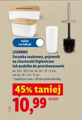 Szczotka toaletowa Livarno ok. 9,8x38,5cm promocja w Lidl