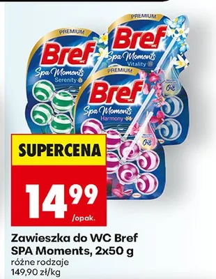 Zawieszka do WC Bref SPA Moments różne rodzaje promocja w Biedronka
