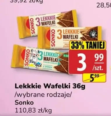 Lekkkie Wafelki Sonko promocja w API Market