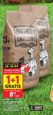Brykiet z węgla drzewnego grillowy promocja w Intermarche