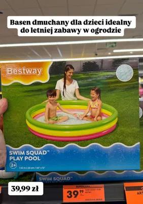 Basen dziecięcy Bestway Swim Squad Play Pool 1.52m x 30cm promocja w Biedronka