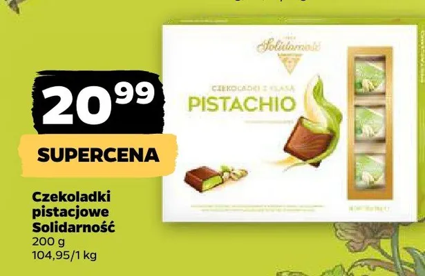 Czekoladki pistacjowe Pistachio Solidarność promocja w Netto
