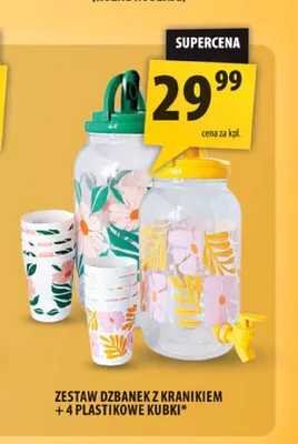 Zestaw dzbanek z kranikiem + 4 plastikowe kubki promocja w Arhelan