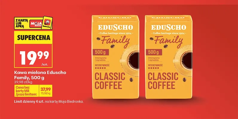 Kawa mielona Eduscho Family Classic Coffee promocja w Biedronka