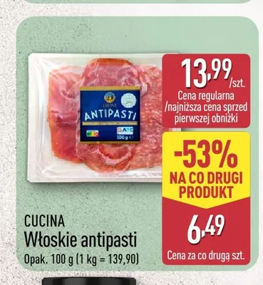 Przekąska Włoskie antipasti Cucina promocja w Aldi