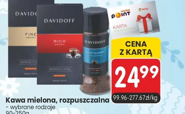 Kawa mielona, rozpuszczalna - wybrane rodzaje promocja w Market Point