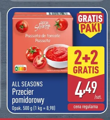 Przecier pomidorowy All Seasons promocja w Aldi
