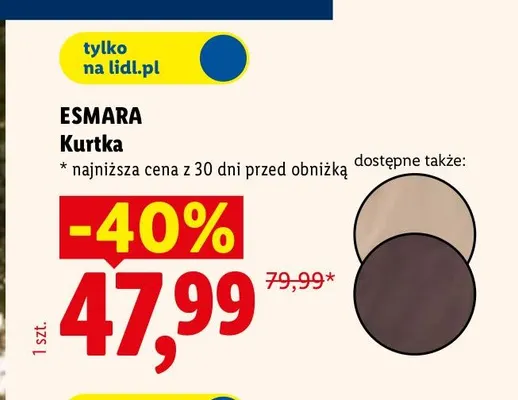 Kurtka damska Esmara promocja w Lidl