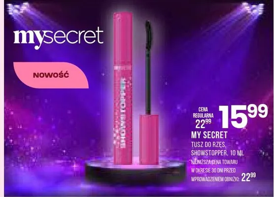 Tusz do rzęs Showstopper My Secret promocja w Drogerie Natura