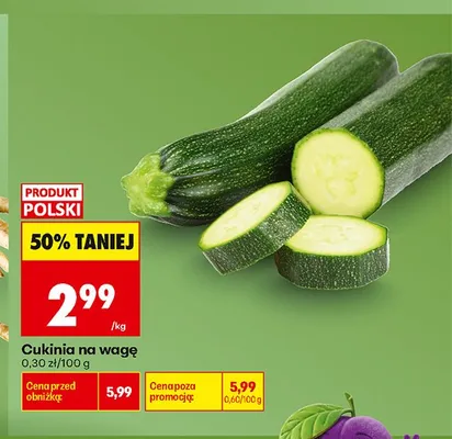 Cukinia na wagę promocja w Biedronka