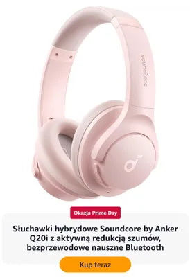 Słuchawki hybrydowe Soundcore by Anker Q20i promocja w Amazon