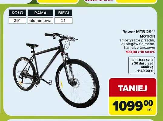 Rower MTB MOTION promocja w Carrefour
