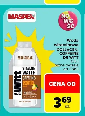 Woda witaminowa Dr Witt Collagen promocja w Carrefour Market