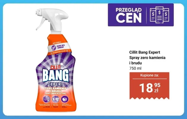 Spray zero kamienia i brudu Cillit Bang Expert promocja w Biedronka