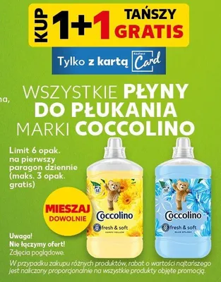 Wszystkie płyny do płukania marki Coccolino promocja w Kaufland