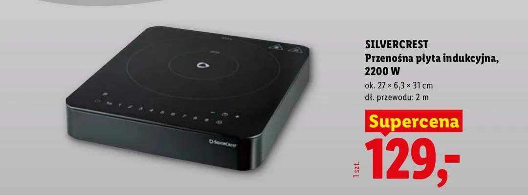Przenośna płyta indukcyjna, 2200W promocja w Lidl