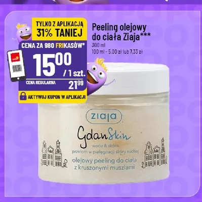 Peeling olejowy do ciała Ziaja GdanSkin promocja w POLOmarket
