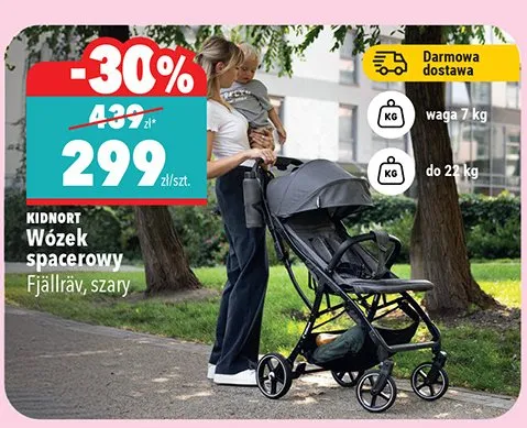 Wózek spacerowy Fjällräv, szary promocja w Biedronka