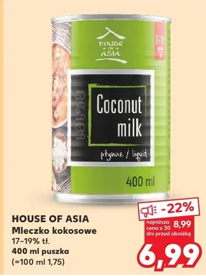Mleczko kokosowe 17-19% tł. promocja w Kaufland