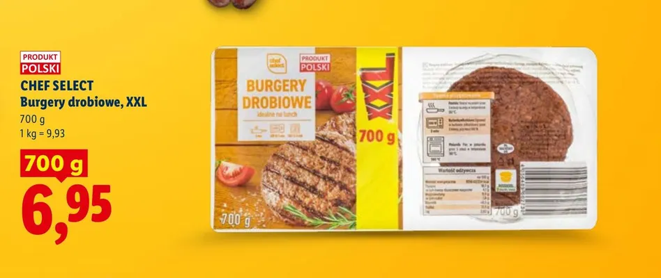 Burgery drobiowe XXL Chef Select promocja w Lidl