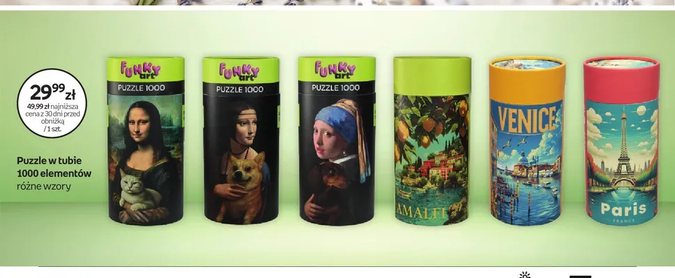 Puzzle w tubie 1000 elementów promocja w Empik