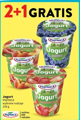 Jogurt PIĄTNICA wybrane rodzaje promocja w Intermarche