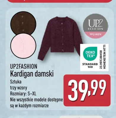 Kardigan damski UP2FASHION promocja w Aldi