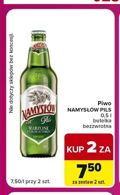Piwo Namysłów Pils promocja w Carrefour Market
