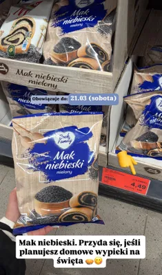 Mak niebieski mielony promocja w Aldi