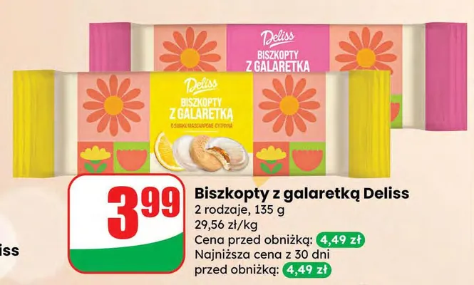 Biszkopty z galaretką, 2 rodzaje promocja w Dino