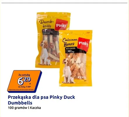 Przekąska dla psa Pinky Calcium Bones z kurczakiem promocja w Action