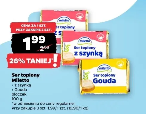 Ser topiony Gouda Miletto promocja w Netto