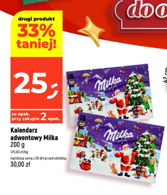 Kalendarz adwentowy Milka promocja w Dealz