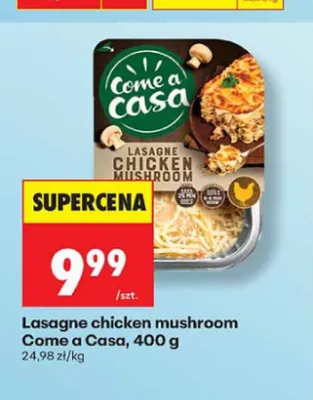 Lasagne chicken mushroom Come a Casa promocja w Biedronka