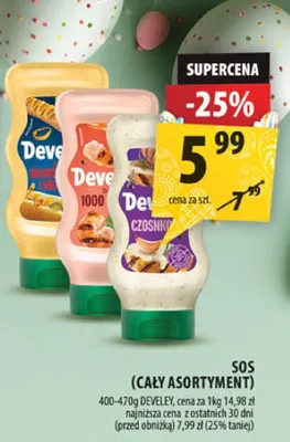 Sos (cały asortyment) promocja w Arhelan