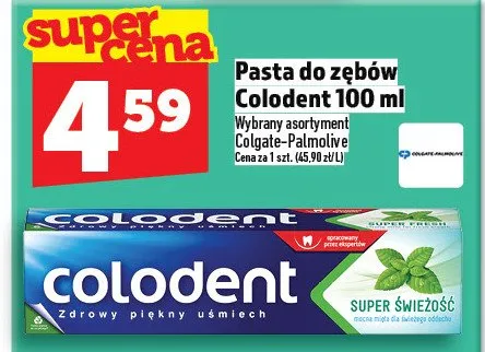 Pasta do zębów Colodent promocja w TOPAZ