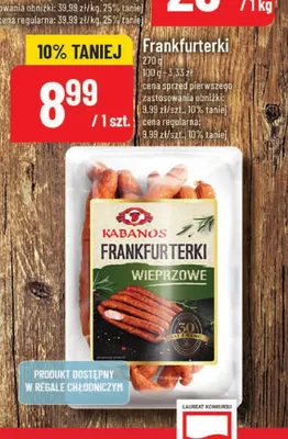 Frankfurterki wieprzowe Kabanos promocja w POLOmarket