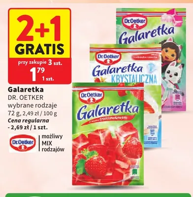 Galaretka malinowa Dr. Oetker promocja w Intermarche