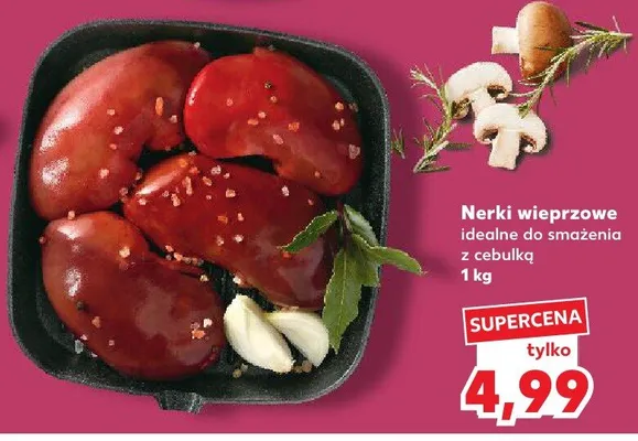 Nerki wieprzowe idealne do smażenia z cebulką promocja w Kaufland