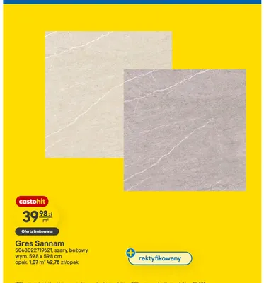 Gres Sannam 59,8x59,8 cm promocja w Castorama
