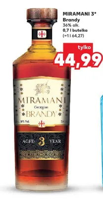 Brandy MIRAMANI 3* 36% alk. promocja w Kaufland