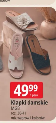 Klapki damskie MGB promocja w Leclerc