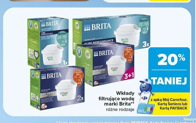 Wkłady filtrujące wodę Brita promocja w Carrefour