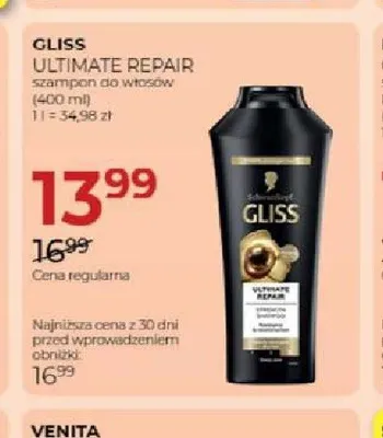 Szampon do włosów Gliss Ultimate Repair promocja w Drogerie Jawa